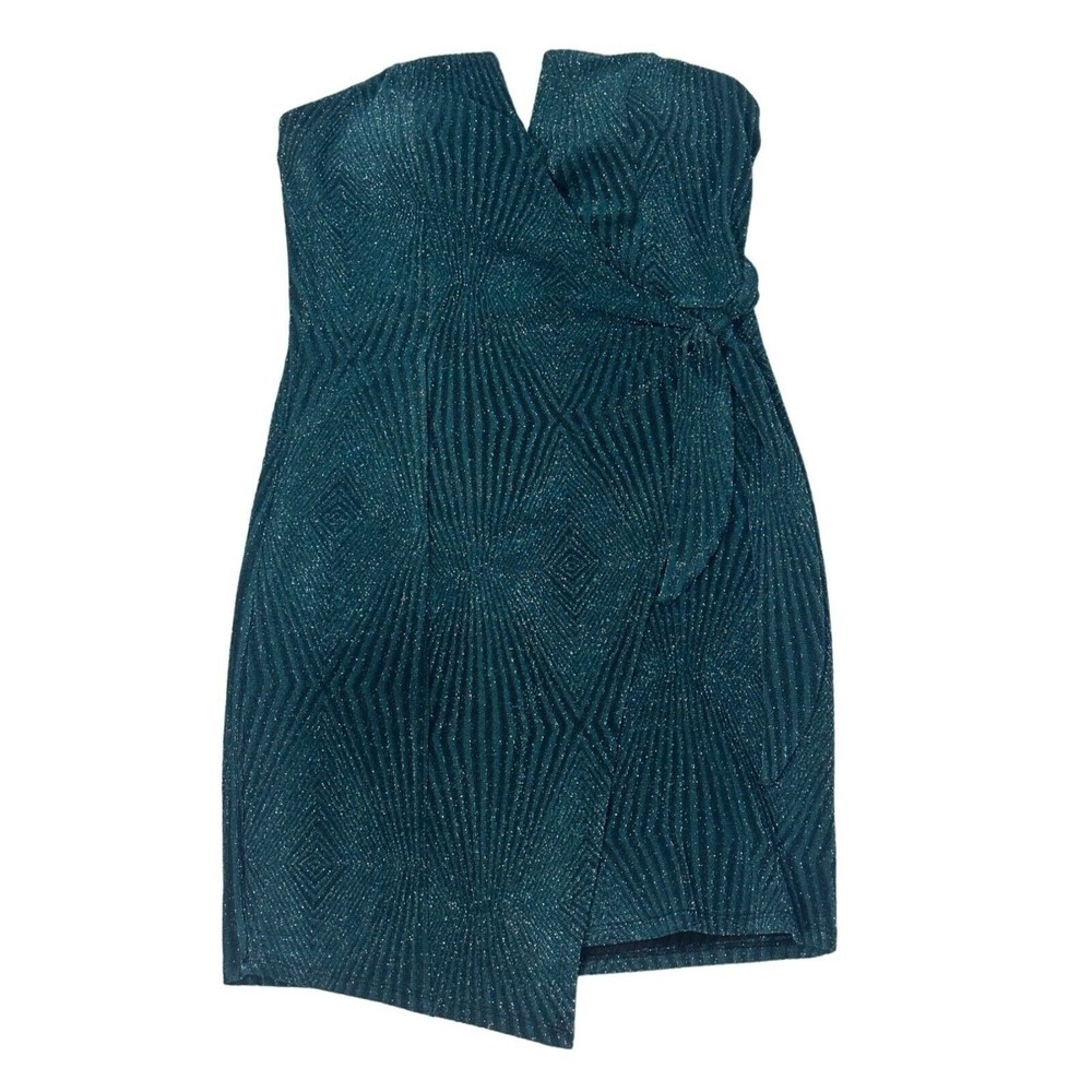 Trixxi‎ Teal Strapless Bodycon Dress Womens Size Large Cocktail Party Clubwear